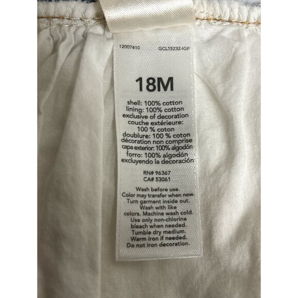 Oshkosh Bgosh Girls Denim Vestbak Dress Lot Of 2 Floral & Eyelet Ruffle Skirts S - Picture 13 of 15